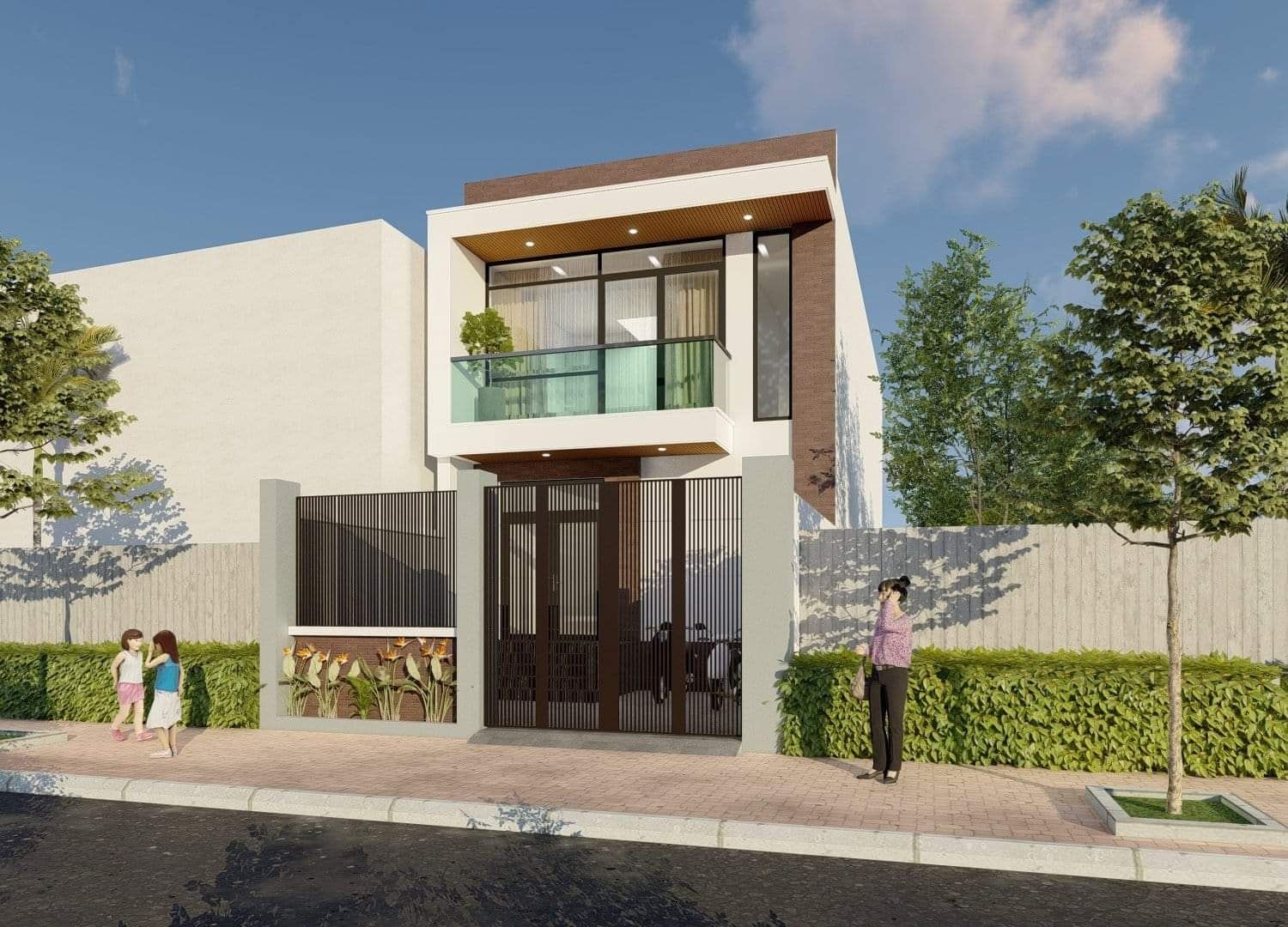 Thi công xây nhà 1 trệt 1 lầu 
