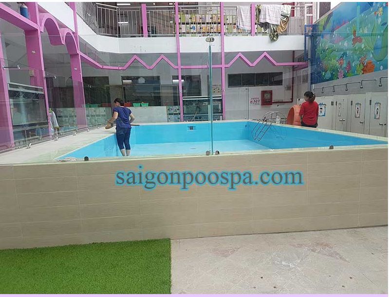 Thi công hồ bơi cho trường mầm non 