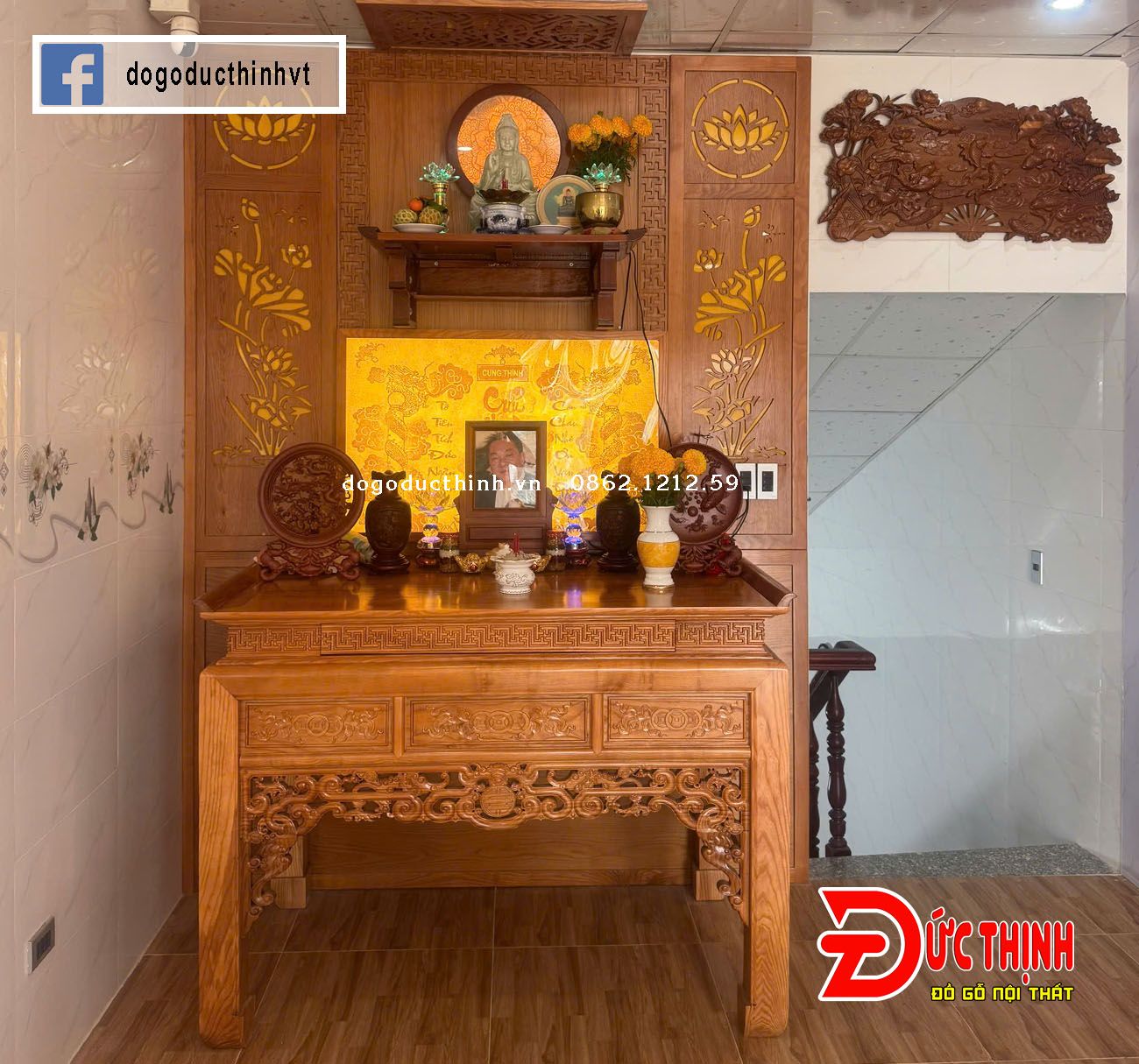 Bảng giá thi công vách CNC phòng thờ