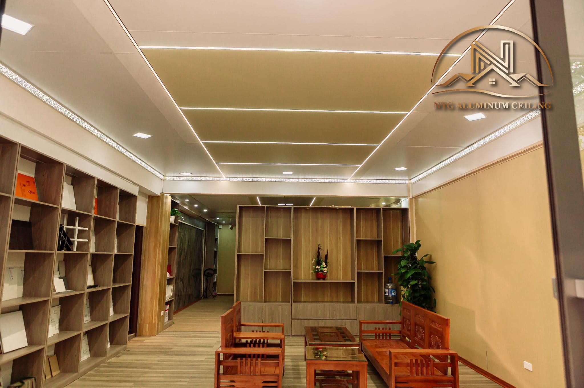 Thi công trần tổ ong 