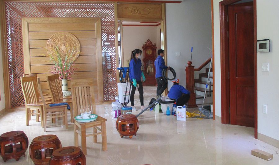 Vệ sinh biệt thự Phủ Lý