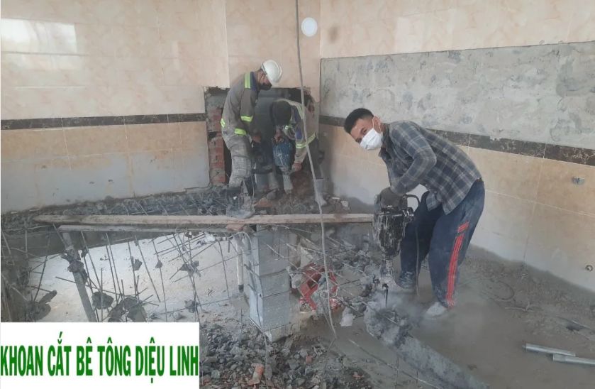 Thi công khoan cắt bê tông 