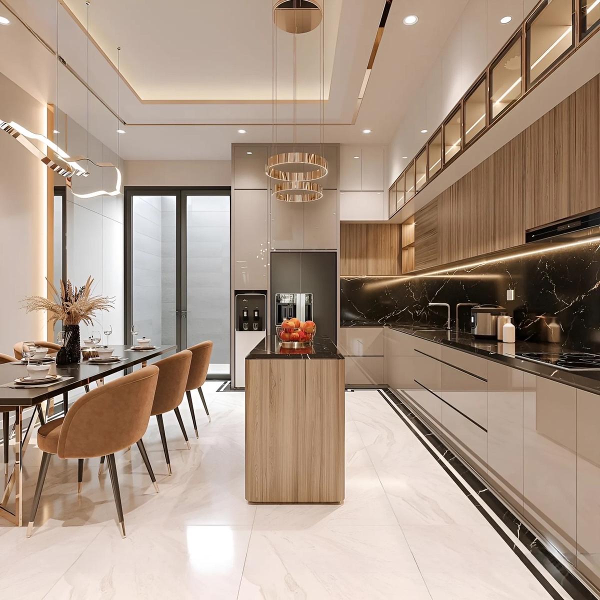 Thiết kế nội thất nhà bếp sang trọng 