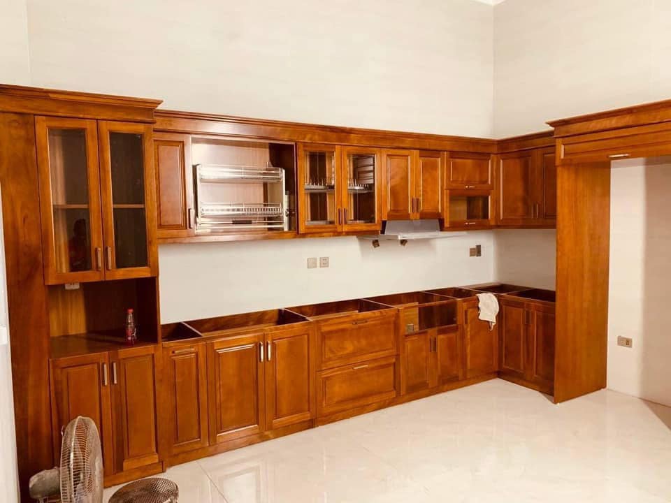 Thiết kế thi công tủ bếp gỗ 