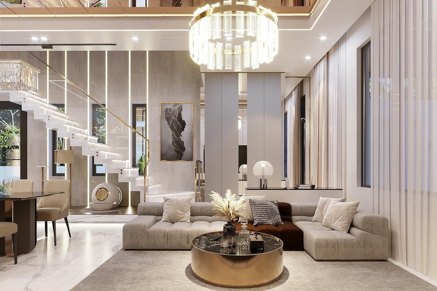Thiết kế nội thất phòng khách 