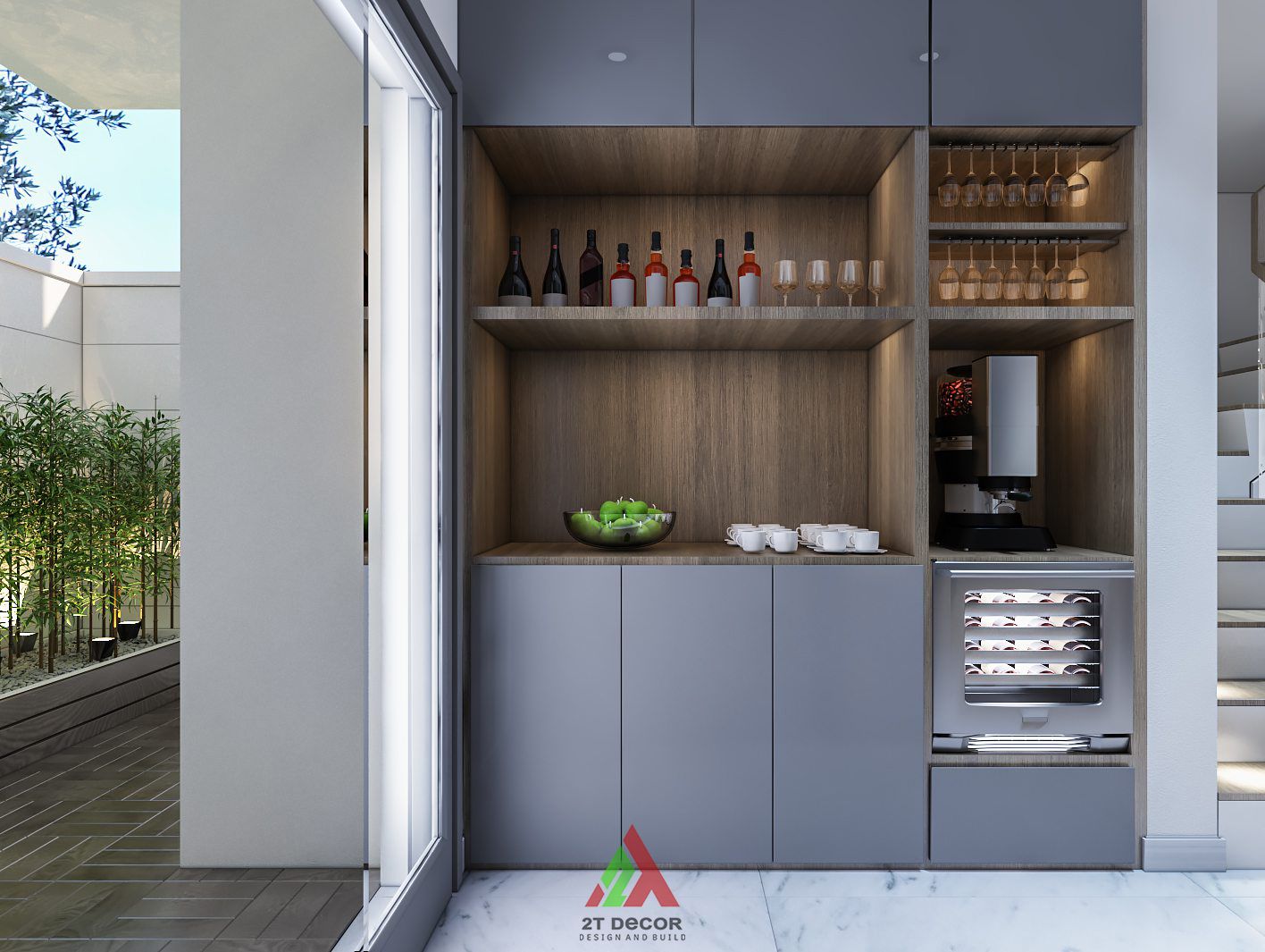 Thiết kế nội thất Biệt thự Nine South  1 trệt 2 lầu  7*16m