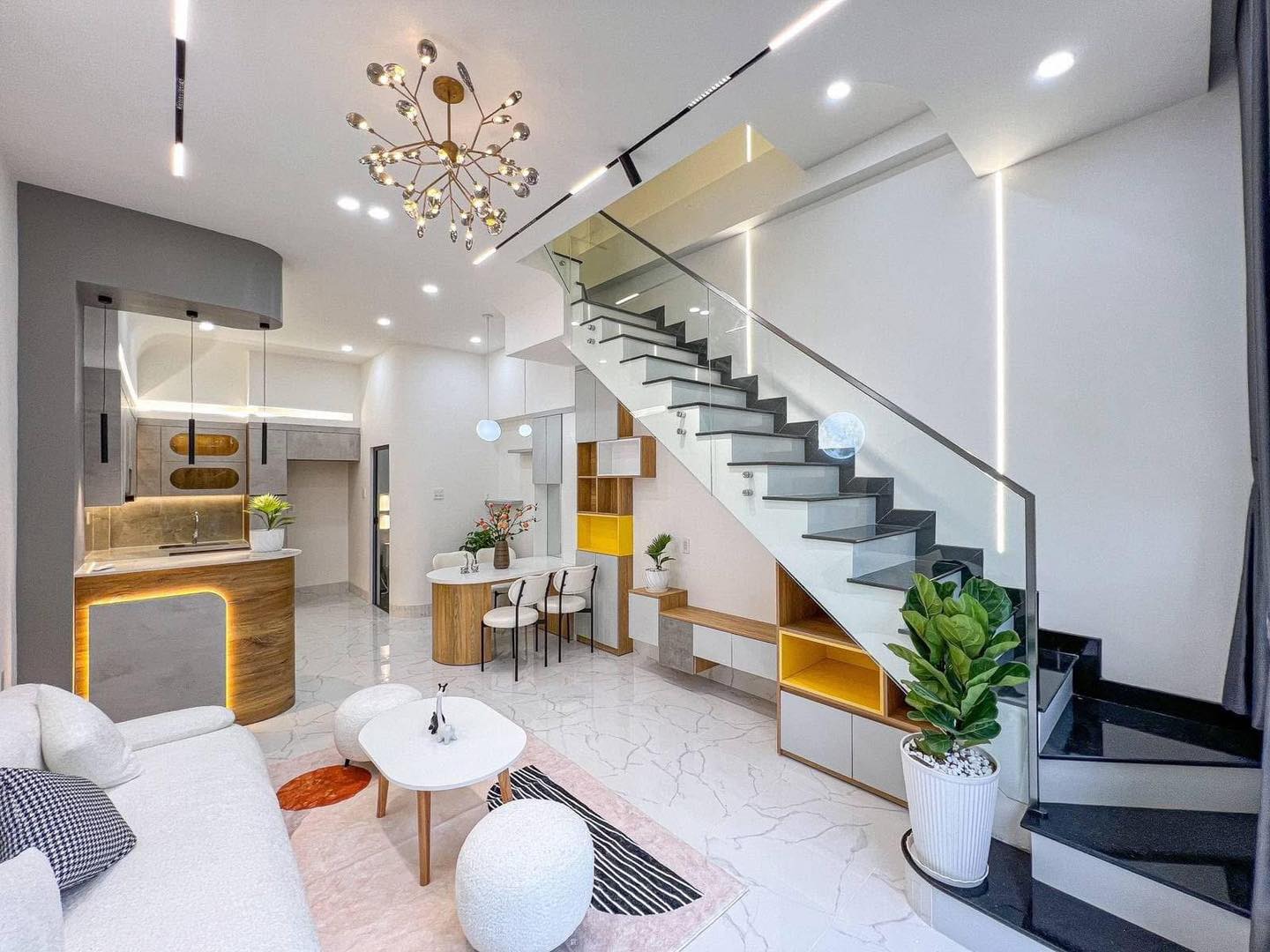 Thi công nội thất phòng khách 