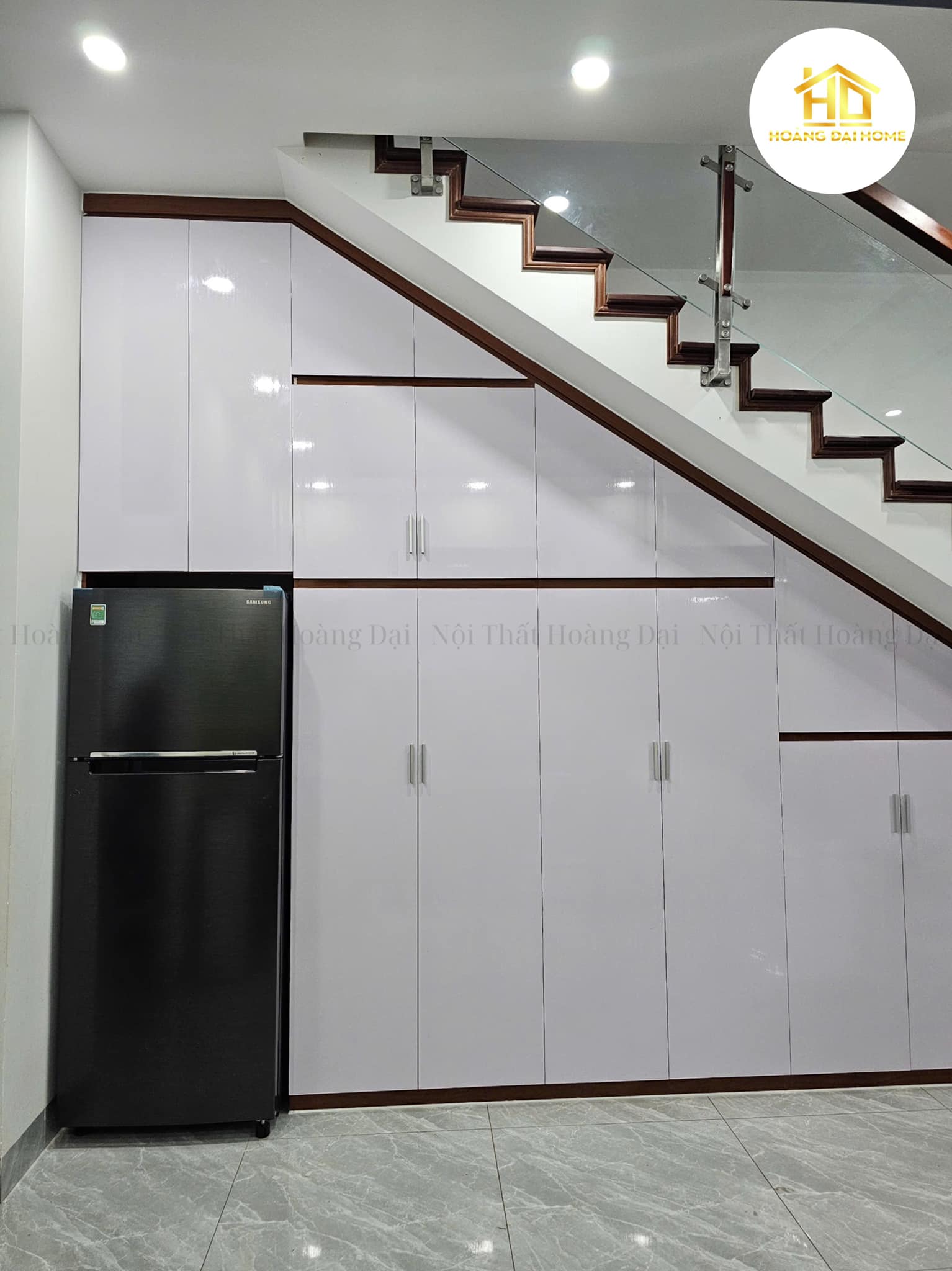 Thiết kế kệ dưới cầu thang 