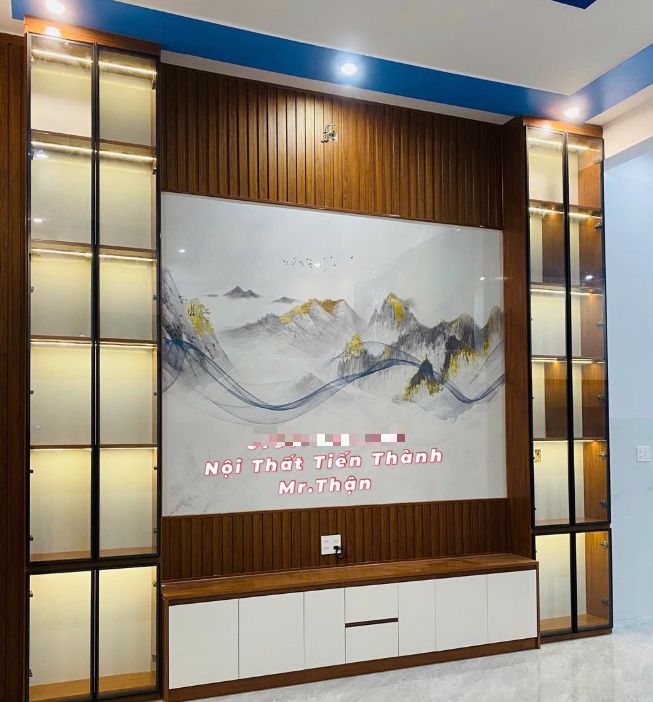 Thi công kệ tivi hiện đại 