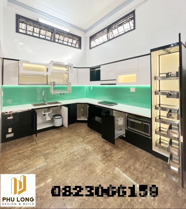 Thi công tủ bếp hiên đại