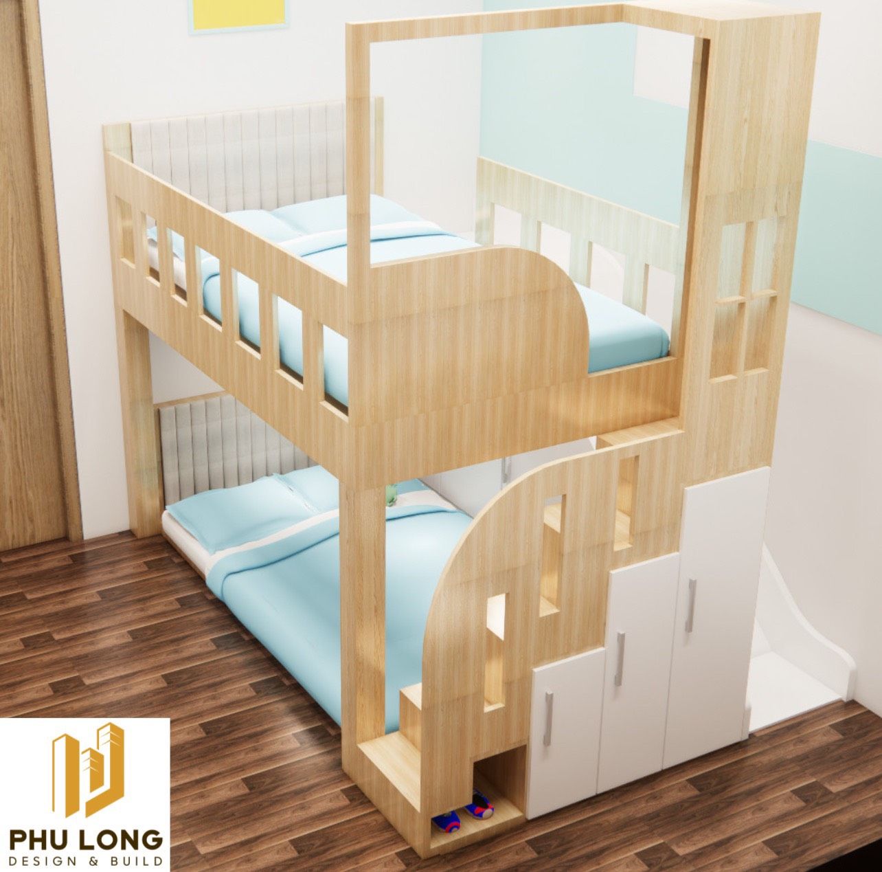 Hoàn thiện lắp đặt giường tầng 