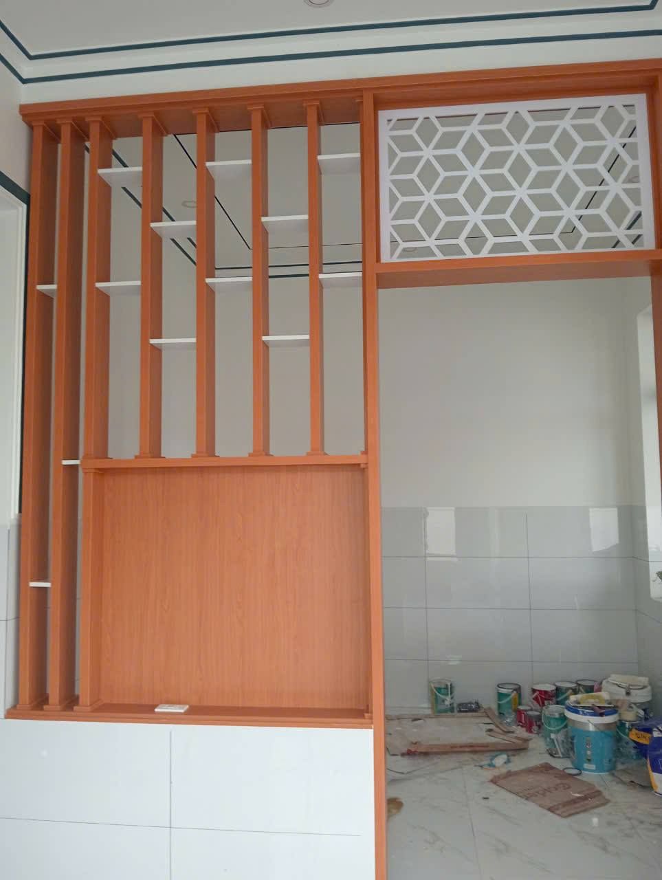 Thi công vách ngăn phòng khách 
