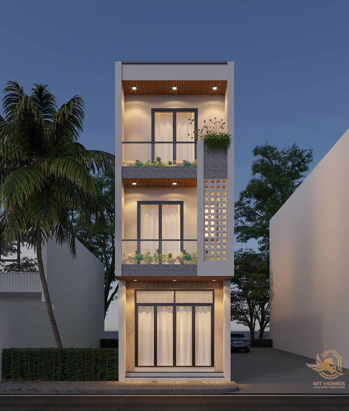 Thi công xây dựng nhà phố 3 tầng