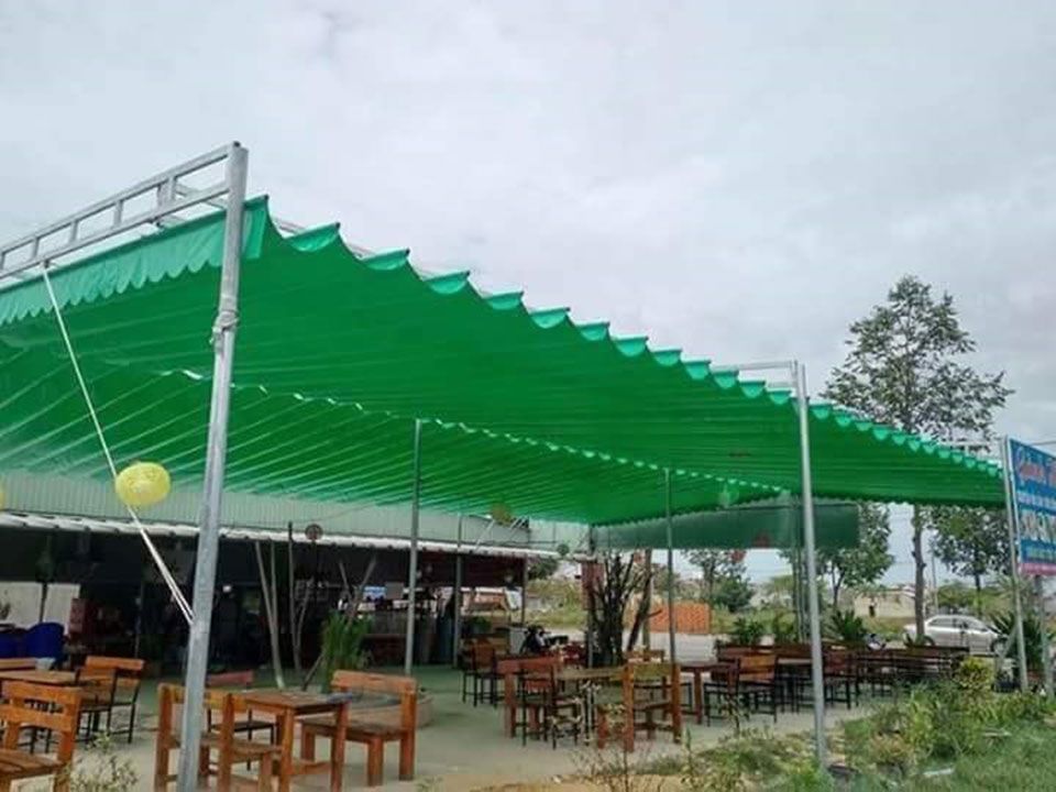 Mái xếp di động lượn sóng ngoài trời