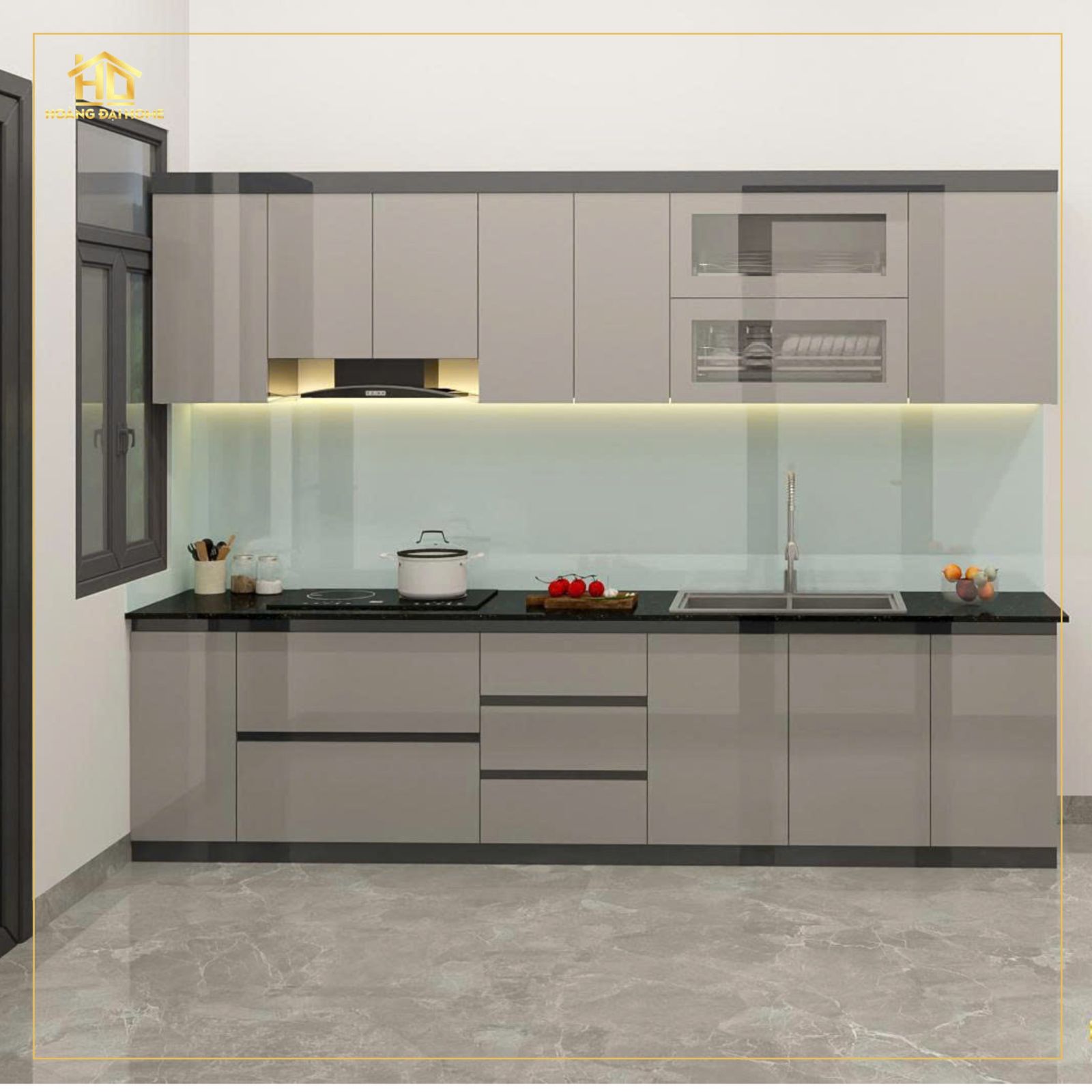 Thi công lắp tủ bếp hiện đại