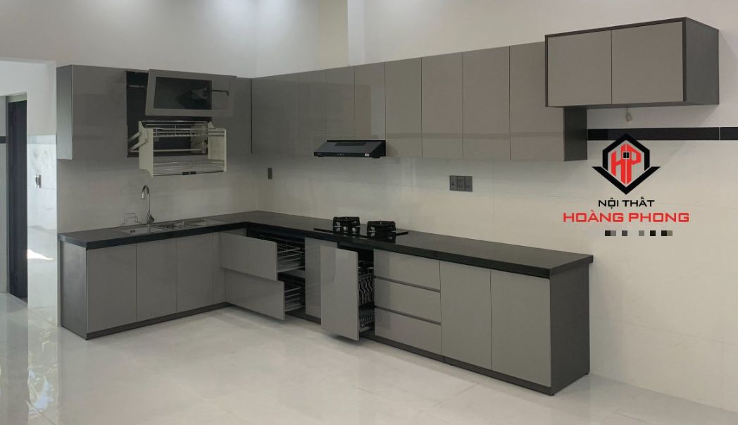 Thi công tủ bếp hiện đại 