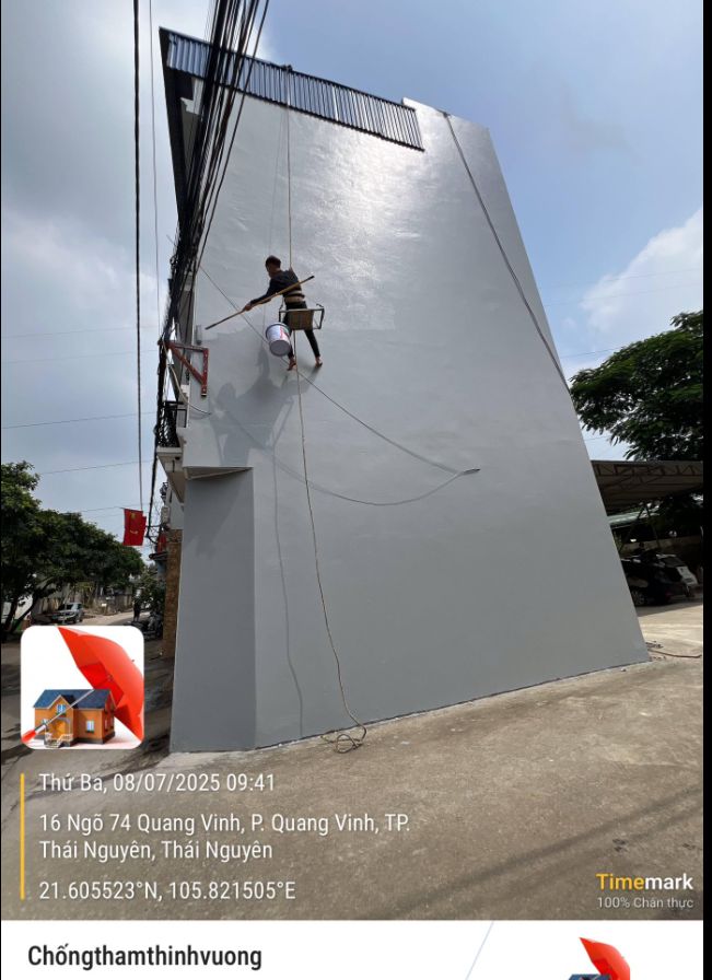 Thi công sơn chống thấm tường nhà 