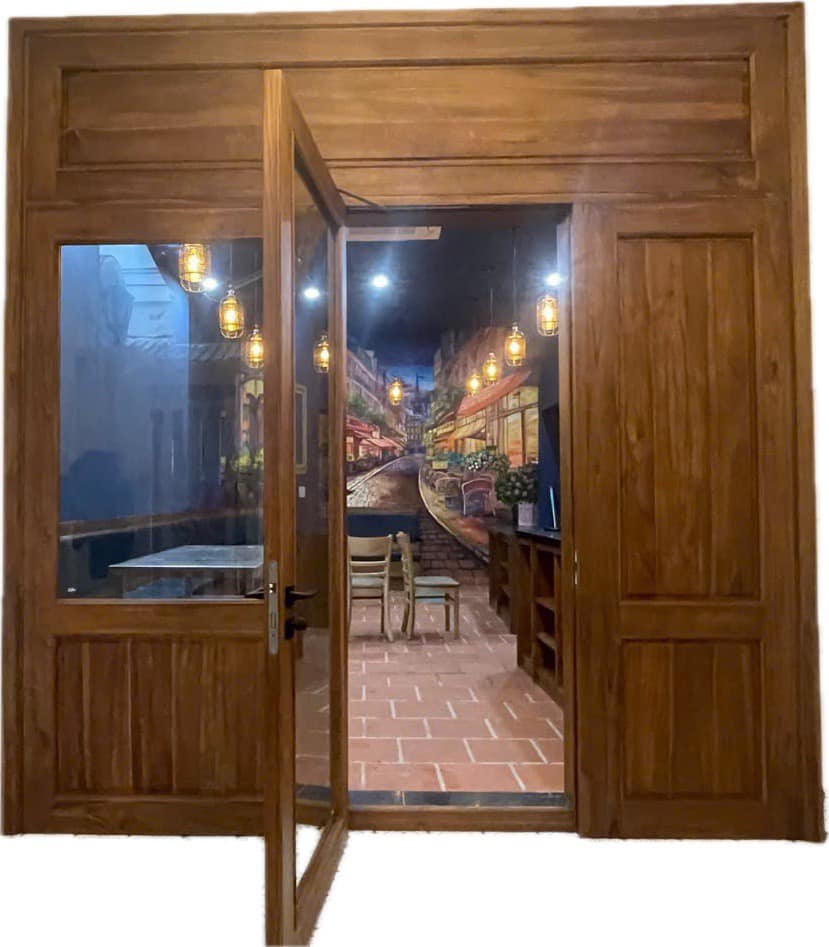 Thi công lắp đặt cửa gỗ kính 
