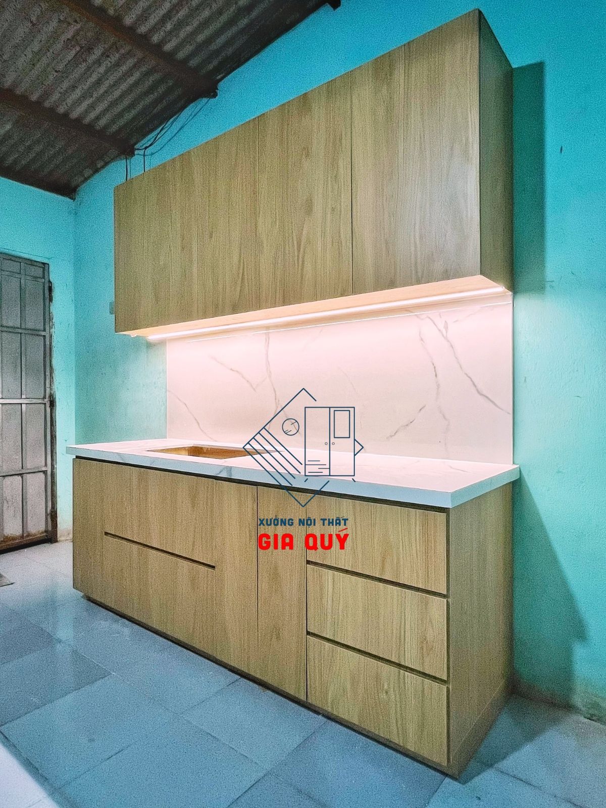 Thi công kệ bếp hiện đại