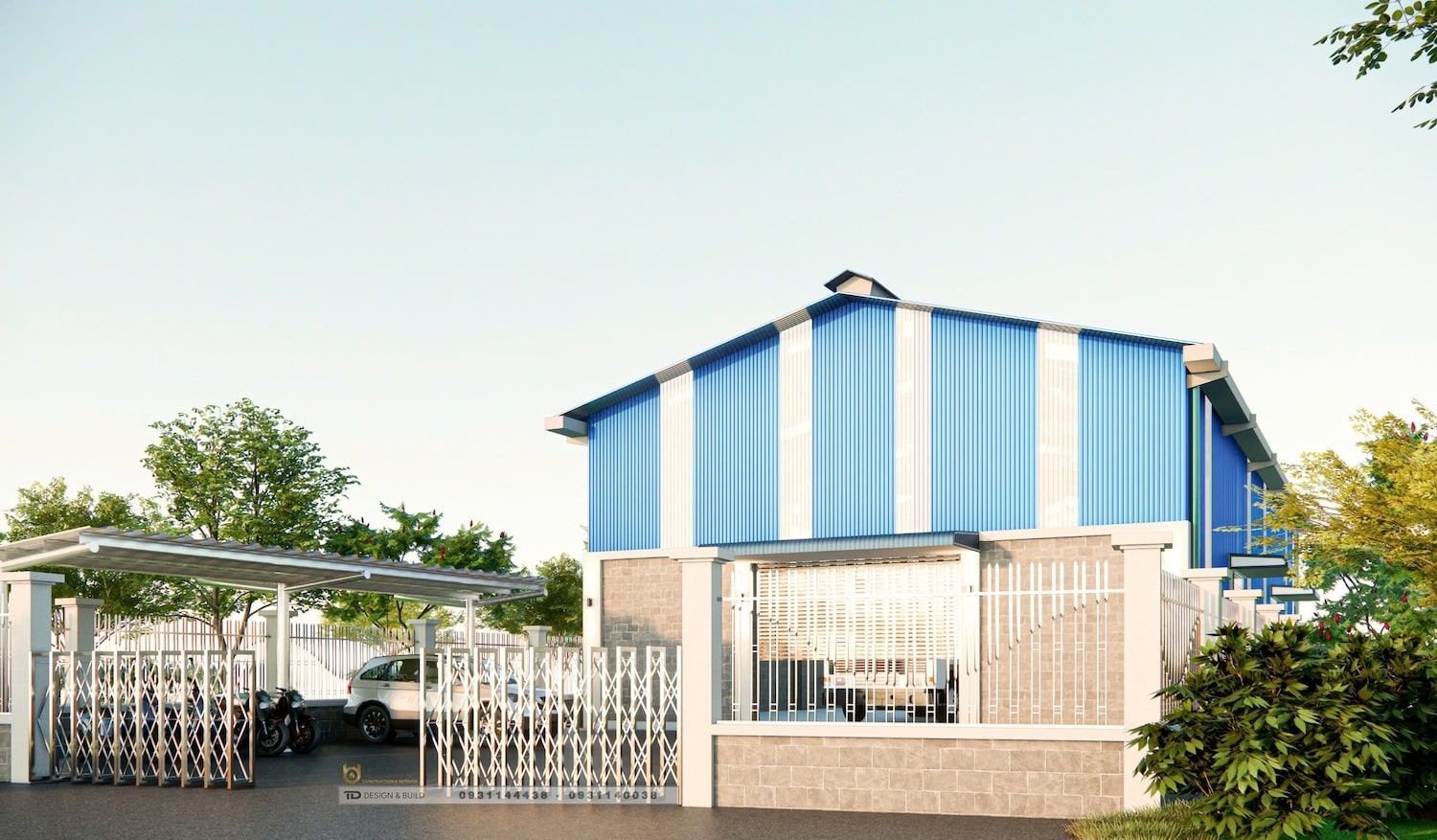 Thi công xây nhà xưởng thép tiền chế 