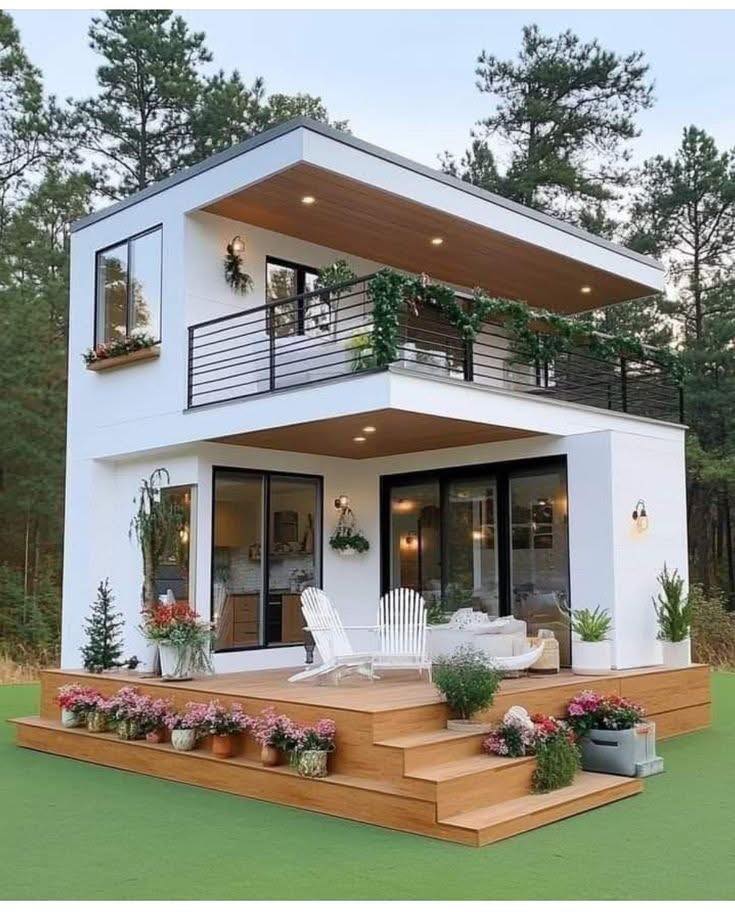 Thi công nhà lắp ghép 2 tầng 