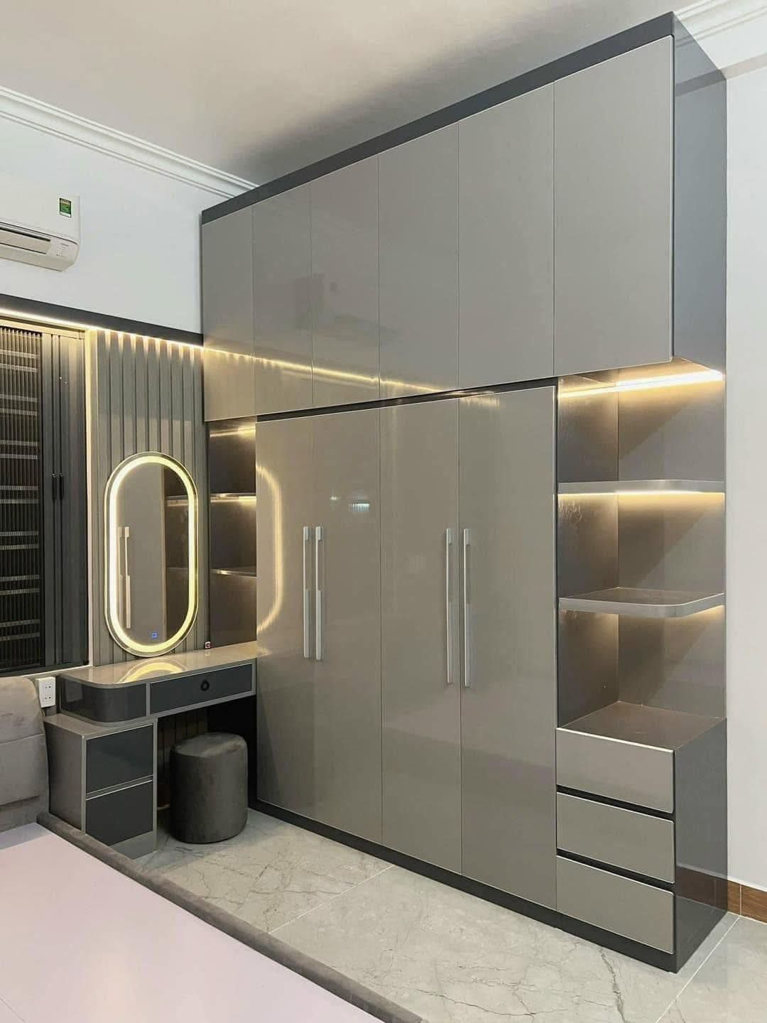 Thi công hoàn thiện tủ quần áo nhựa 