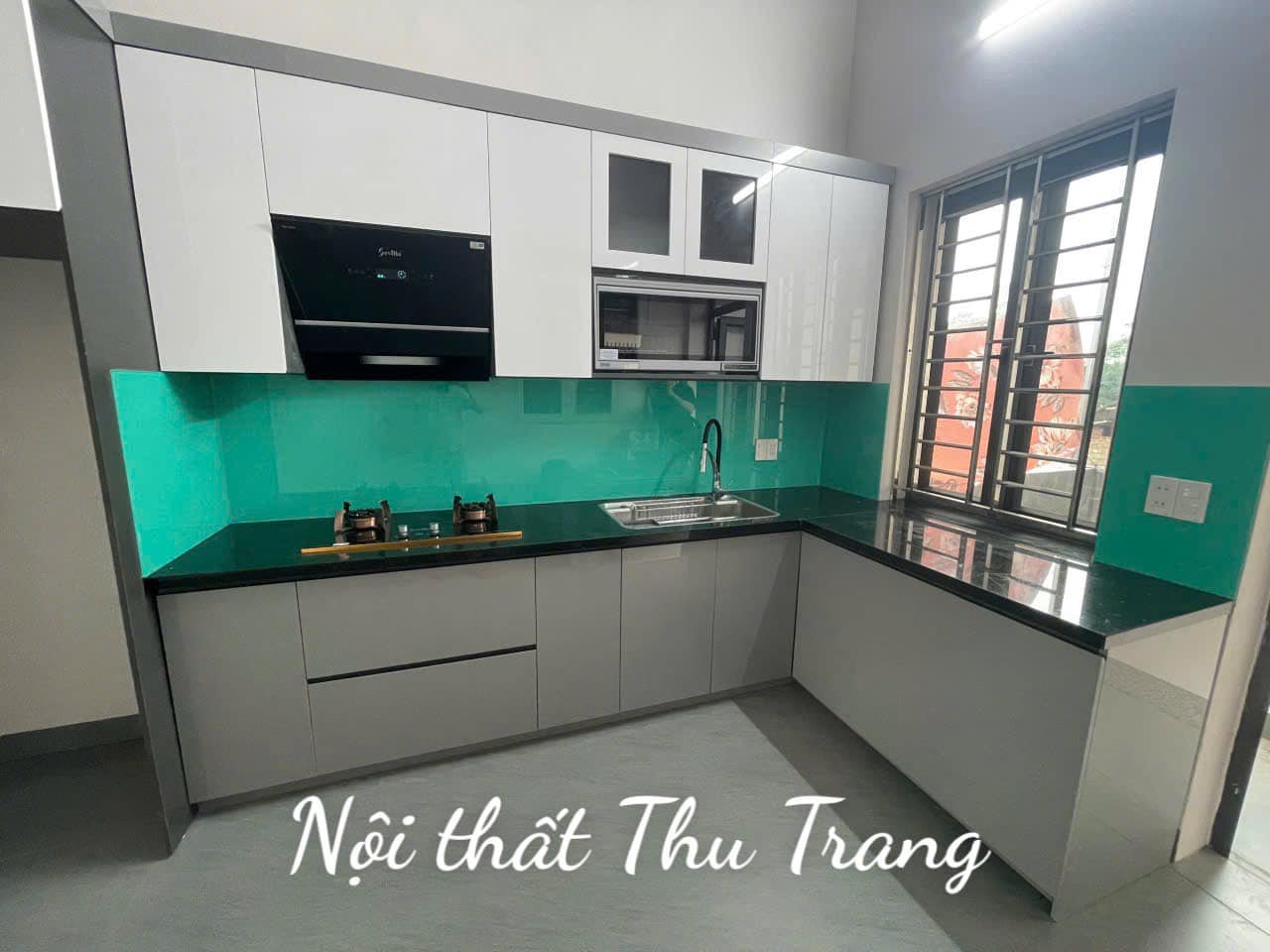 Tủ bếp chữ L hiện đại