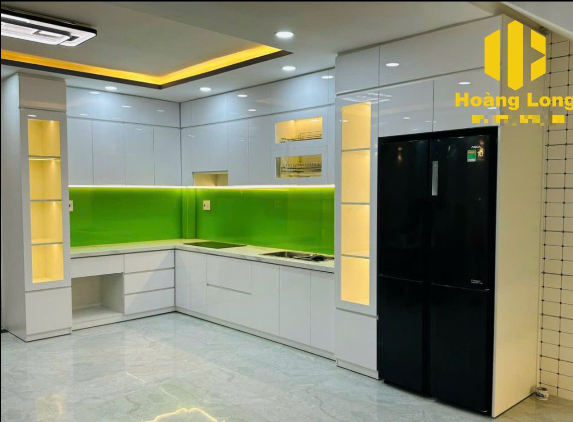 Tủ bếp chữ L hiện đại