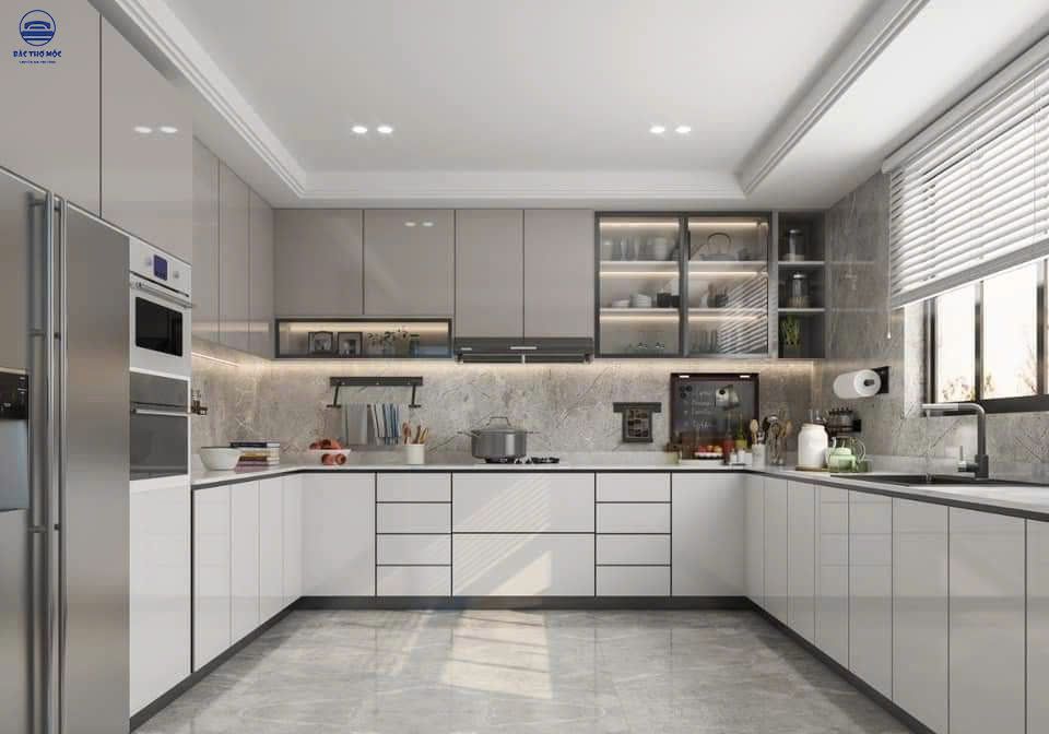 Kiểu bếp hiện đại chữ U 