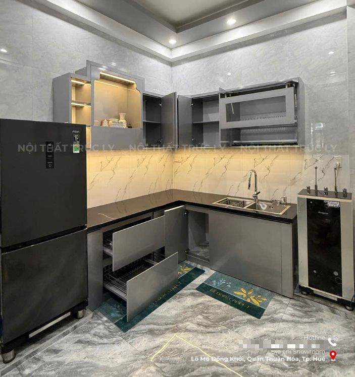 Thi công tủ bếp hiện đại