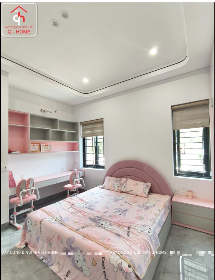 Thi công nội thất phòng ngủ cho bé gái 