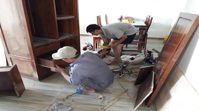 Thi công sửa chữa tủ gỗ 
