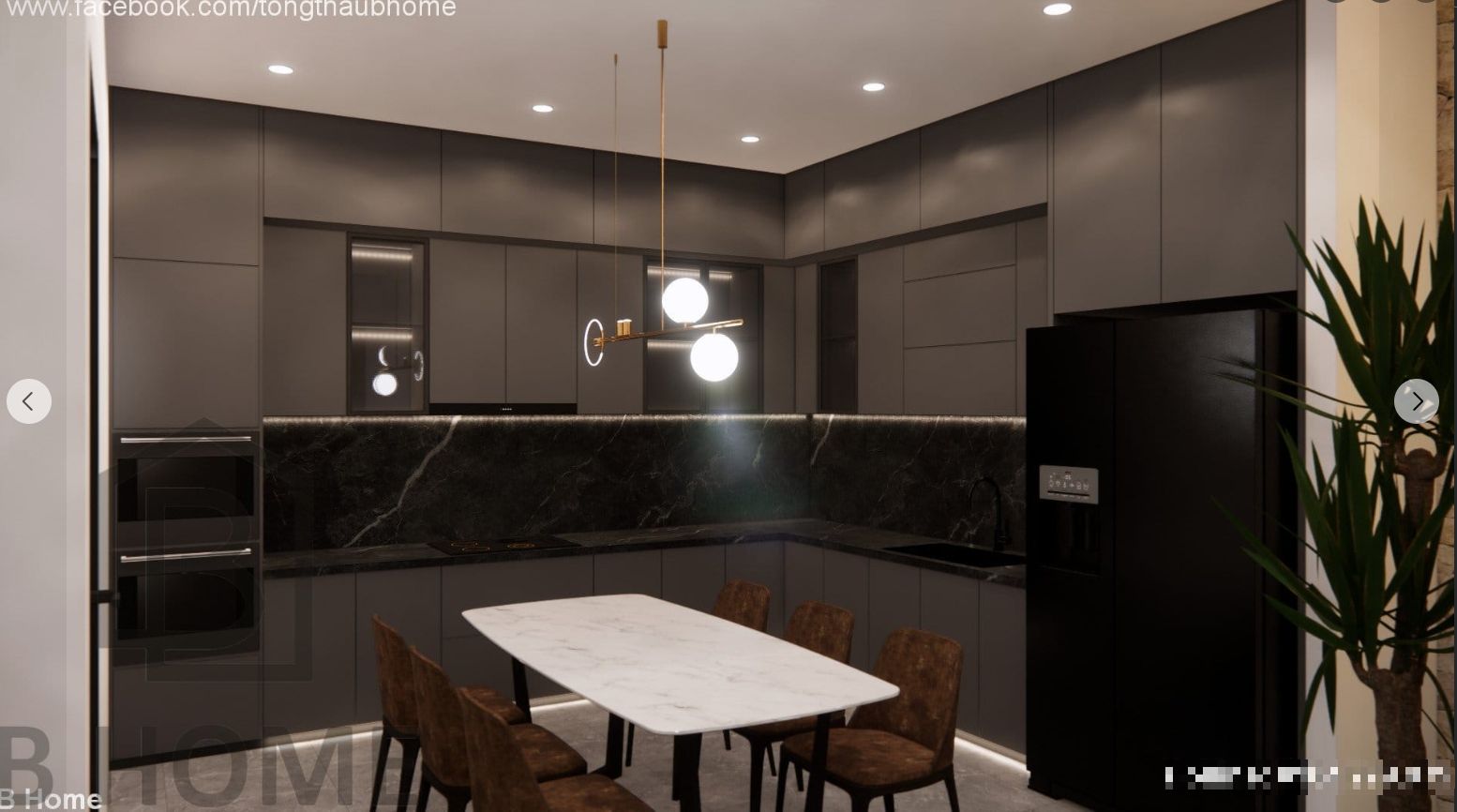 Thi công tủ bếp hiện đại 