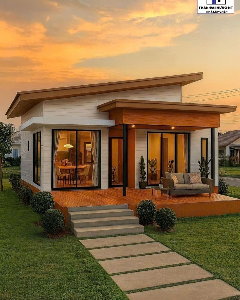 Thi công nhà lắp ghép hiện đại