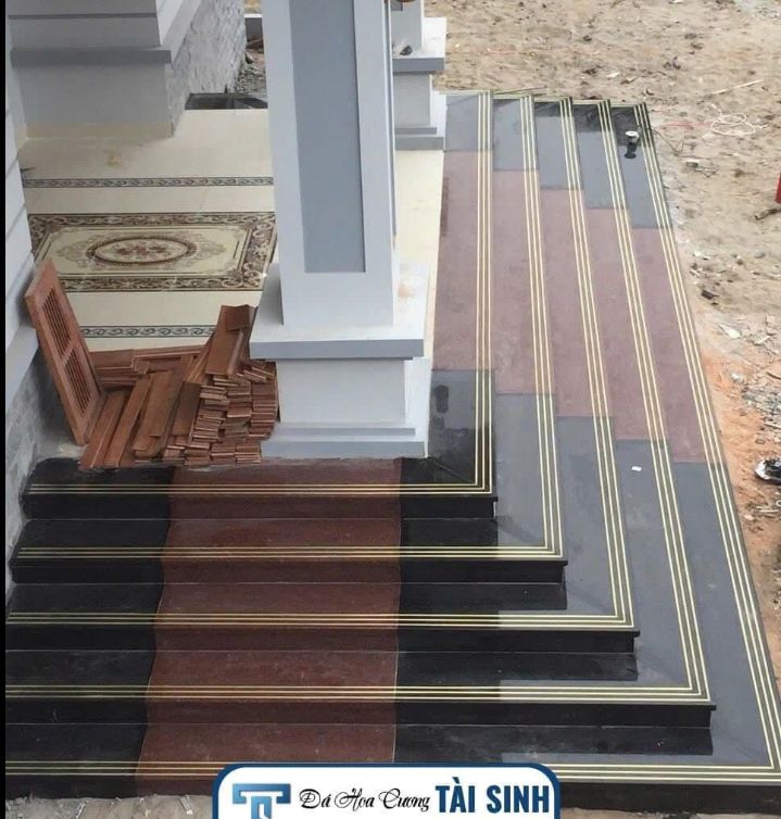 Thi công đá ốp tam cấp