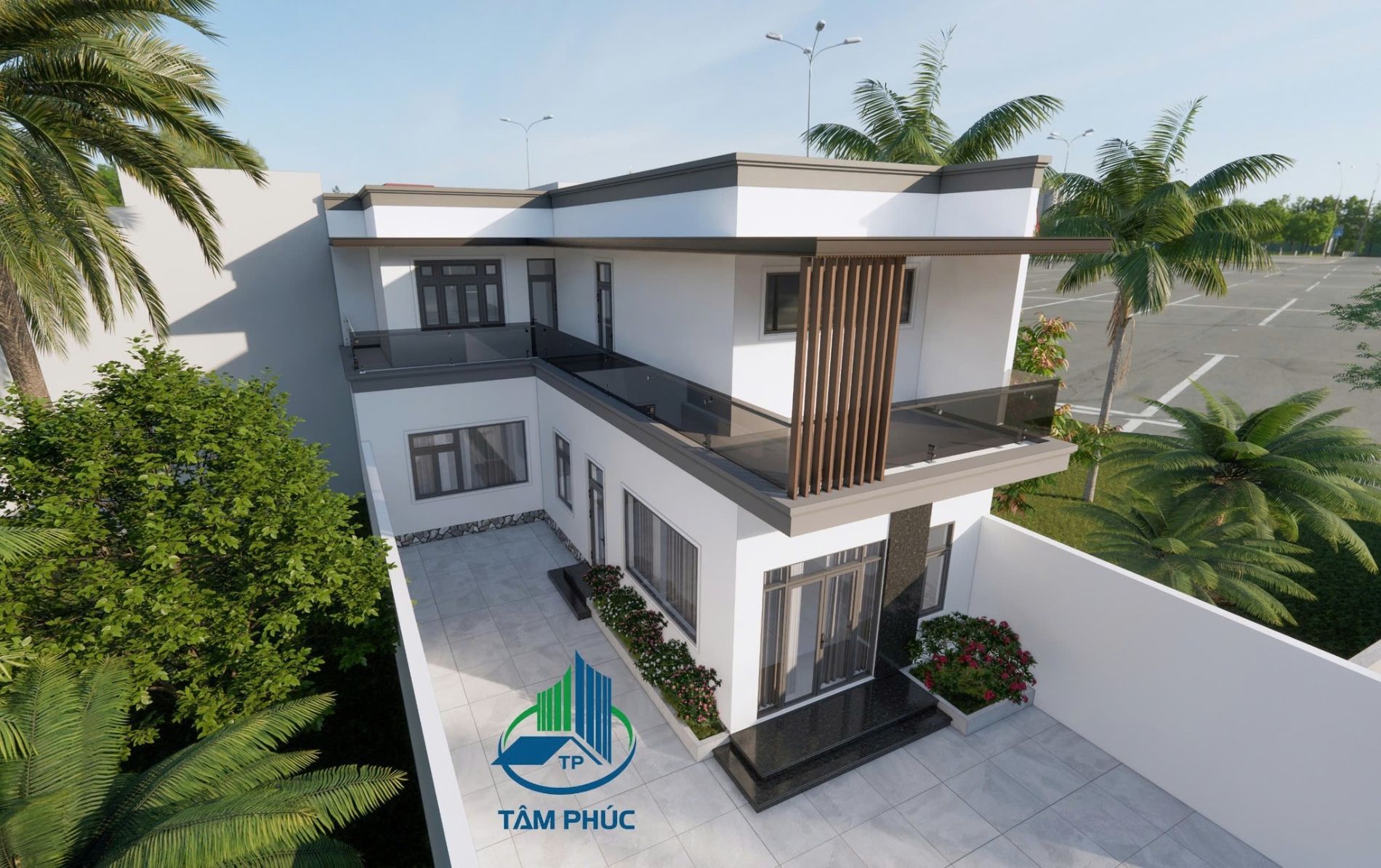 Mẫu biệt thự hiện đại 2 tầng