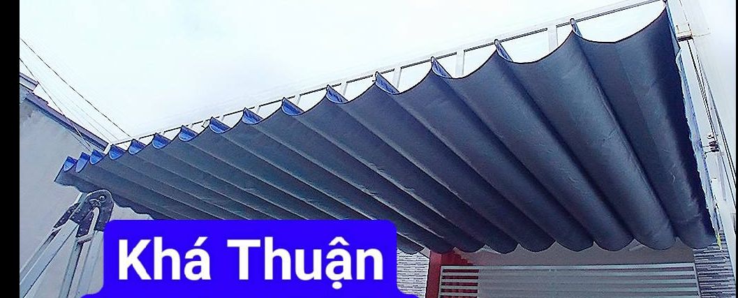 Mái xếp lượn sóng màu xanh 