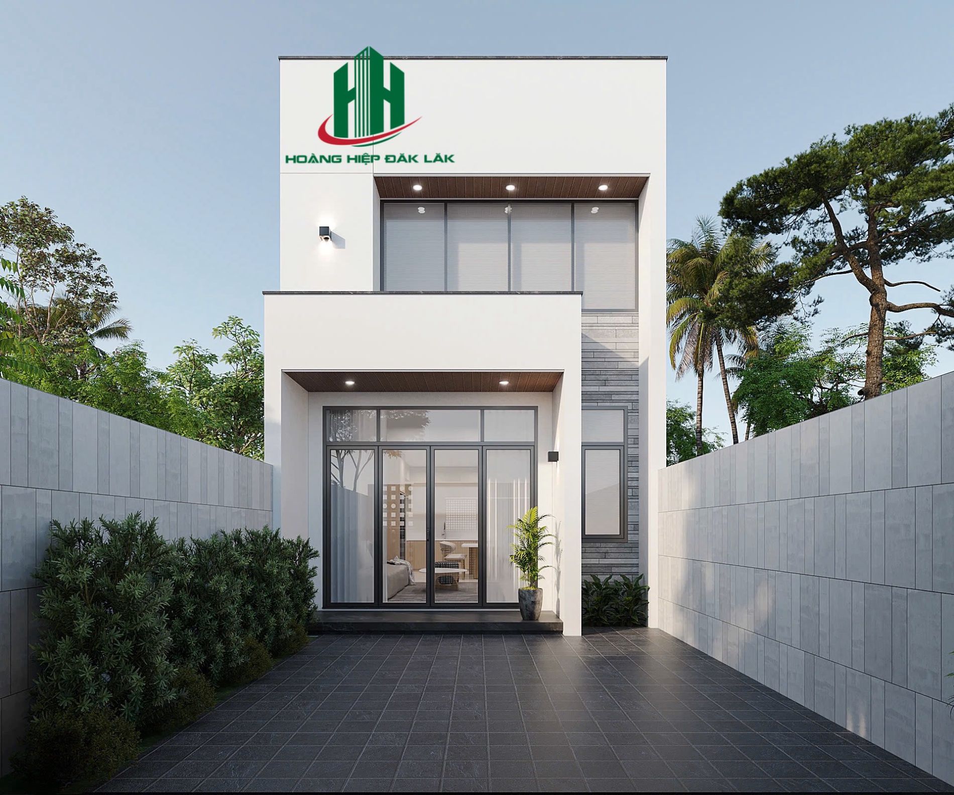 Nhà phố 2 tầng hiện đại tối giản
