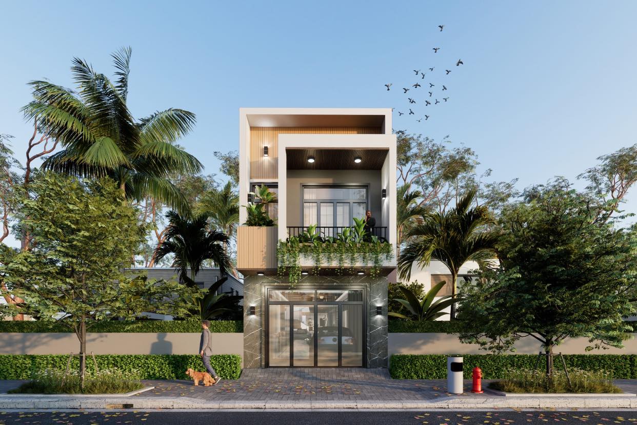 Kiểu nhà phố 2 tầng 