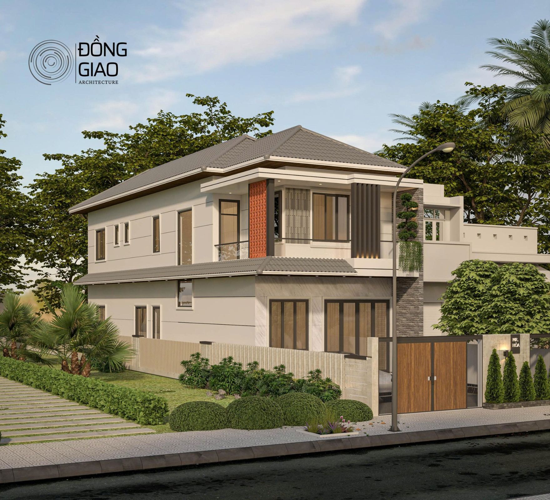 Mẫu nhà 2 tầng mái Nhật 