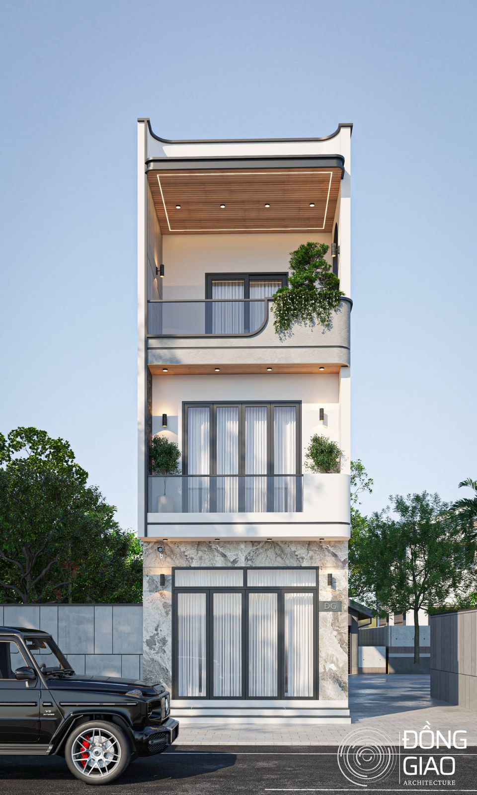 Mẫu nhà 3 tầng hiện đại 