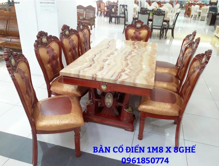 Bàn Ăn Mặt Đá Chữ Nhật 01