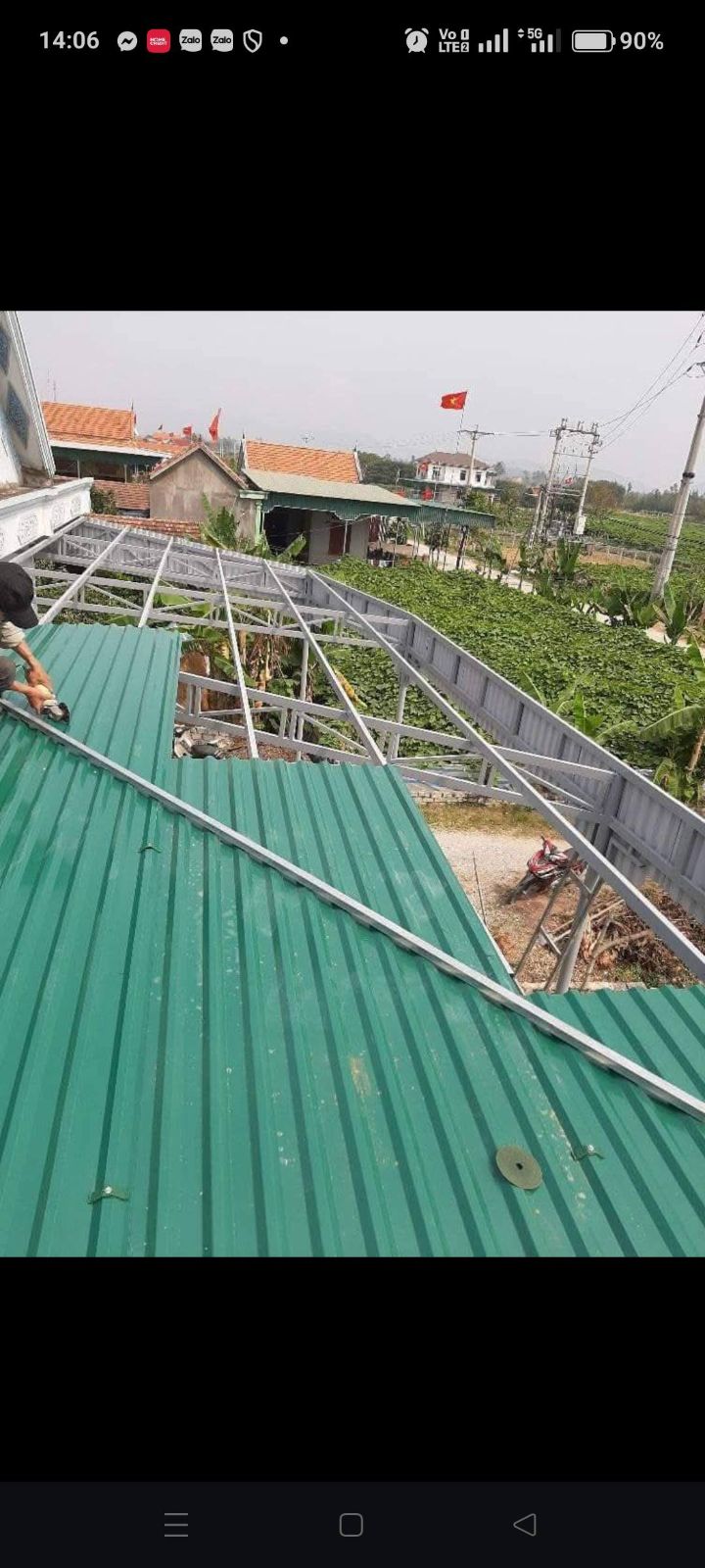 Thi công lắp mái tôn 