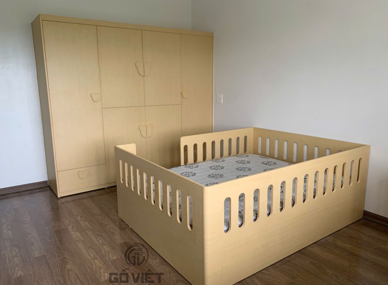 Giường cũi trẻ em phong cách Montessori 