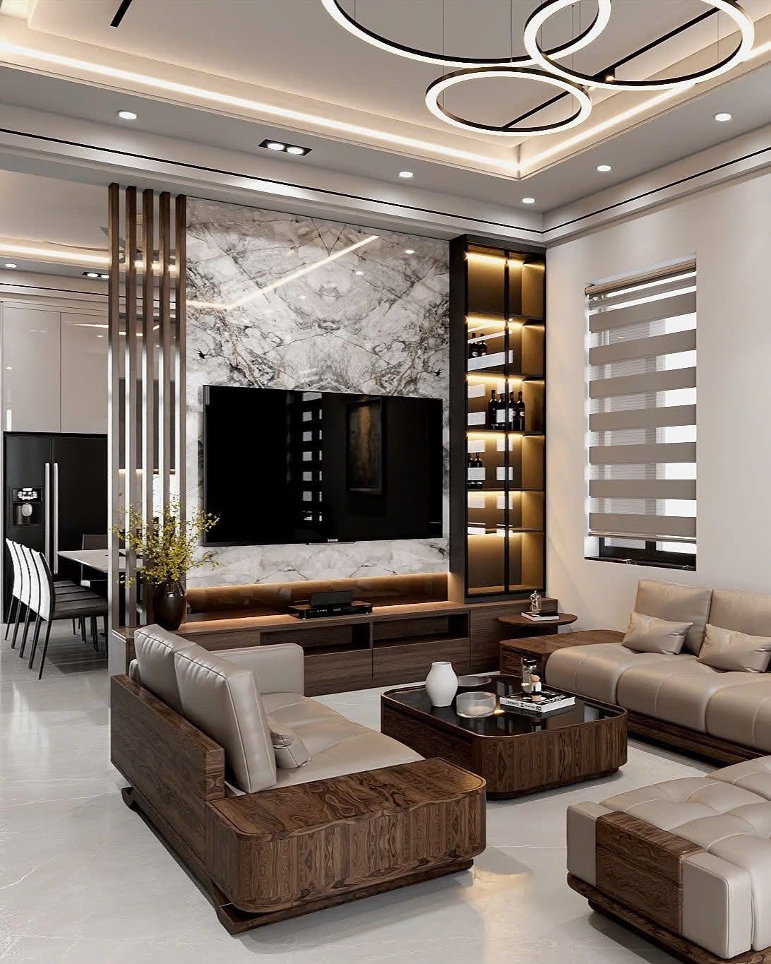 Thiết kế thi công nội thất phòng khách 