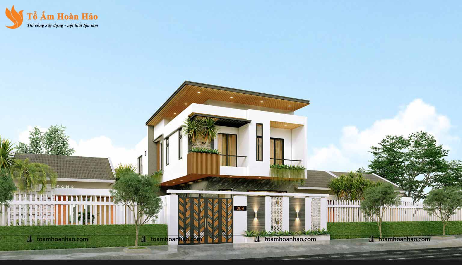 Mẫu nhà phố đẹp 1 Trệt 1 lầu