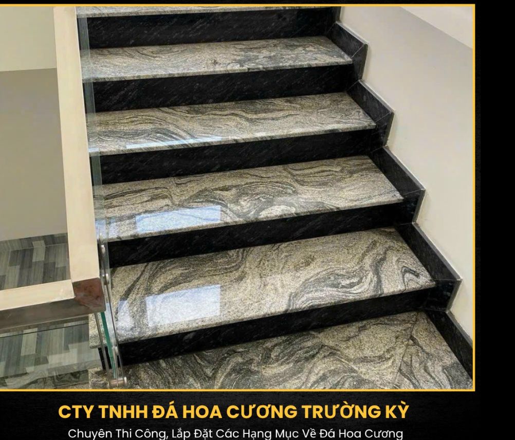 Đá granite tự nhiên ốp cầu thang 