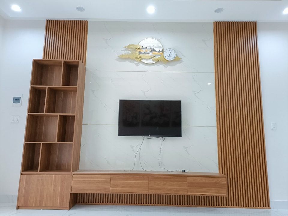 Thiết kế kệ vách tivi hiện đại