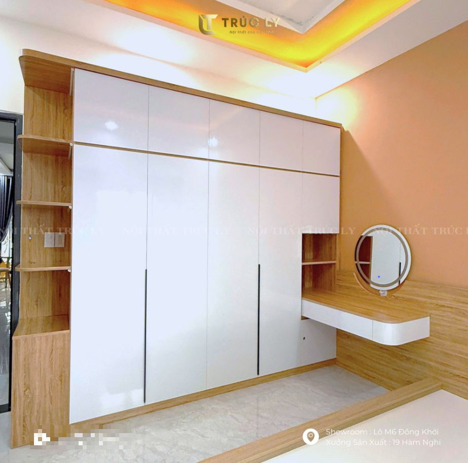 Tủ quần áo kết hợp bàn trang điểm