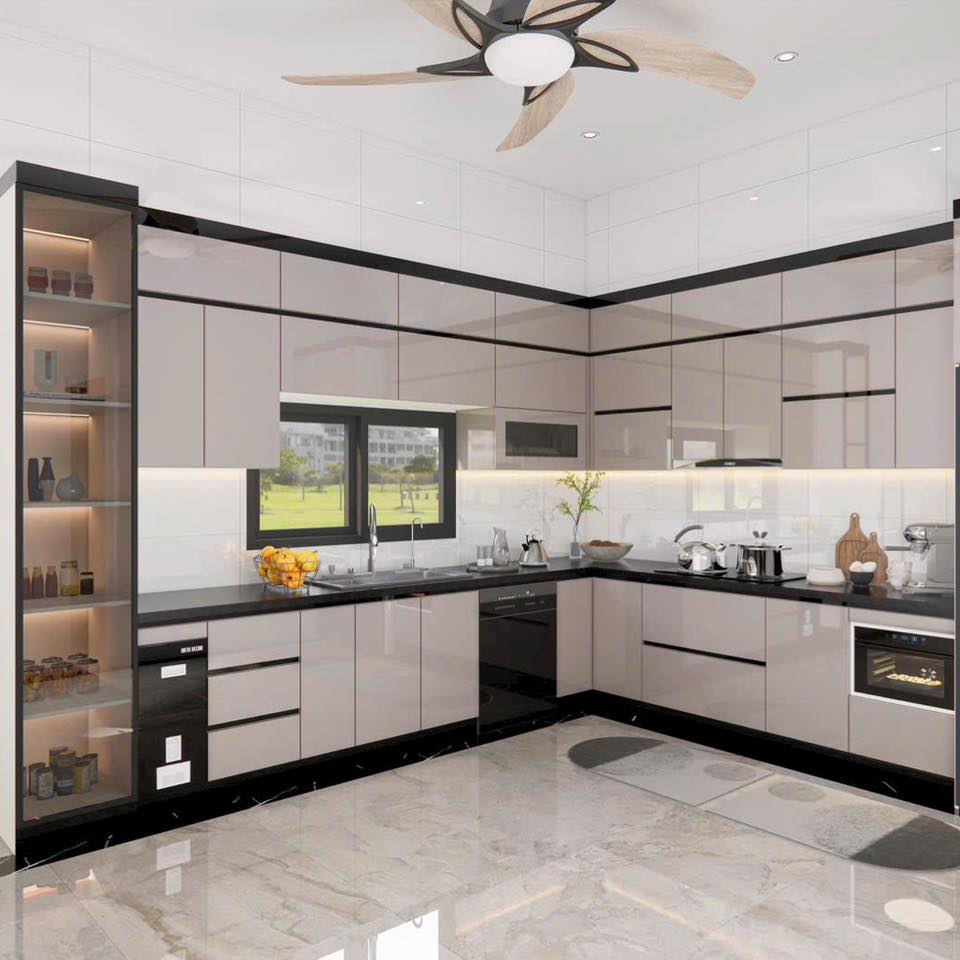 Thi công nội thất tủ bếp hiện đại 